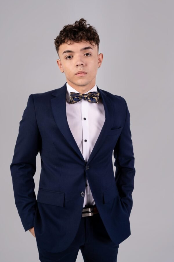 Ambo Azul Satinado Slim Fit