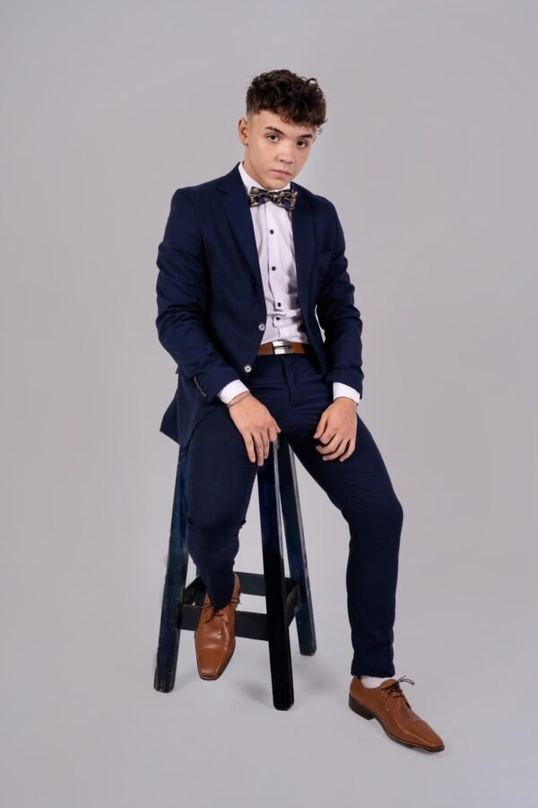 Ambo Azul Satinado Slim Fit - Imagen 8